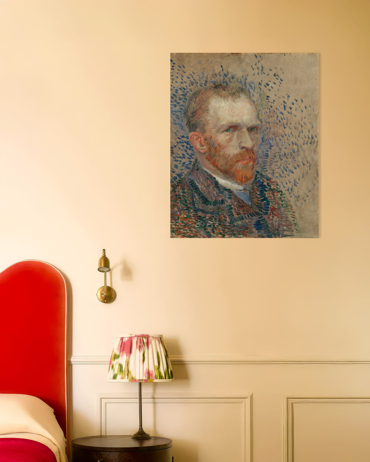 Juliste teoksesta Omakuva sinisin viivoin (1887), Vincent van Gogh