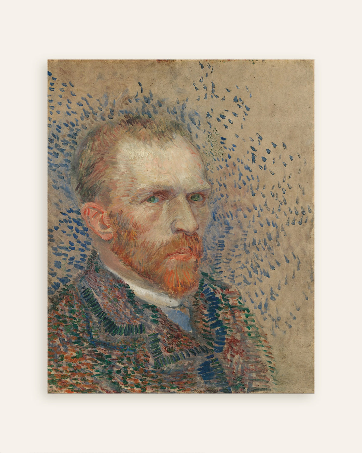 Juliste teoksesta Omakuva sinisin viivoin (1887), Vincent van Gogh, pikkukuva