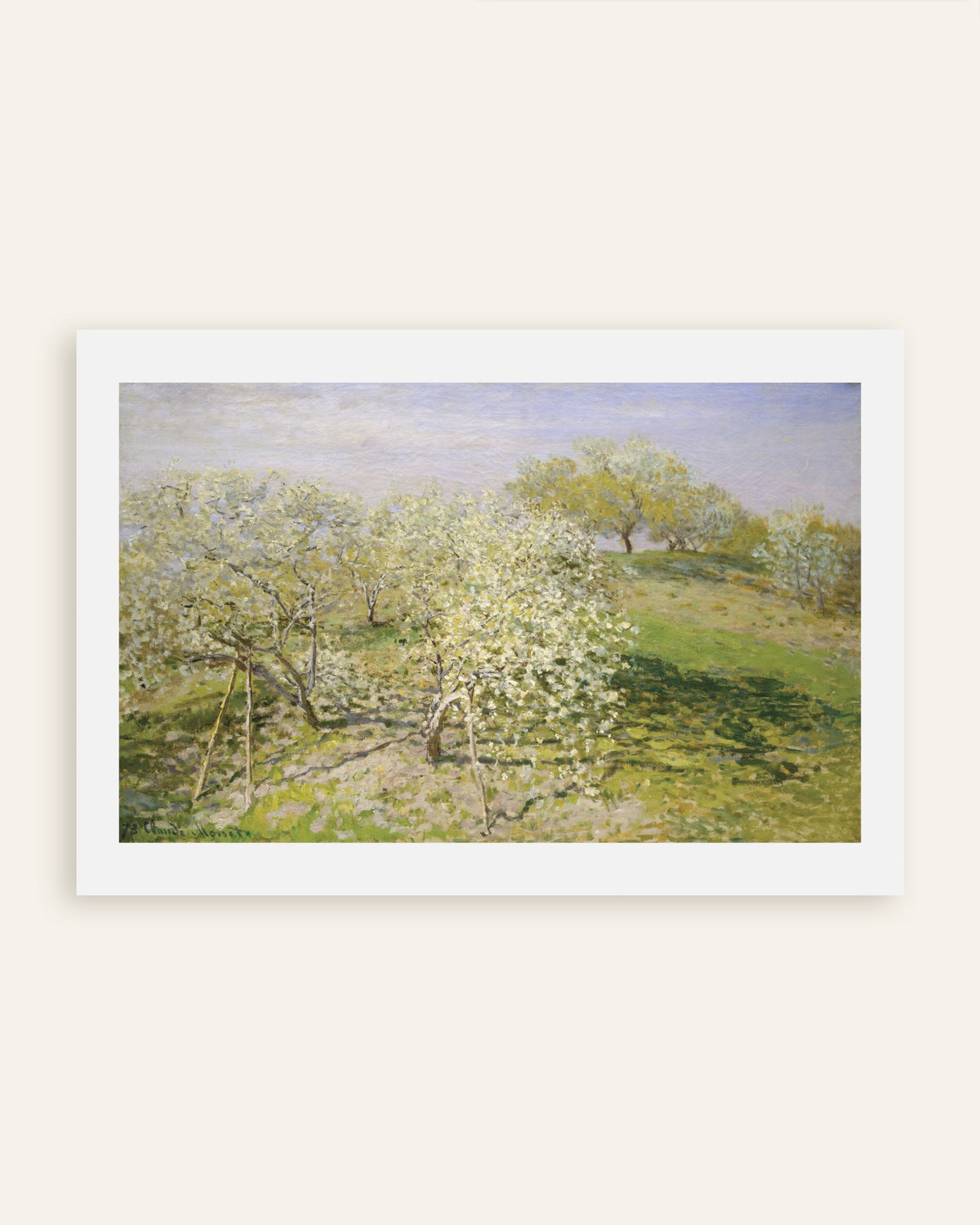 Claude Monet’n Kevät, kukkivat hedelmäpuut (1873) -juliste, pienoiskuva
