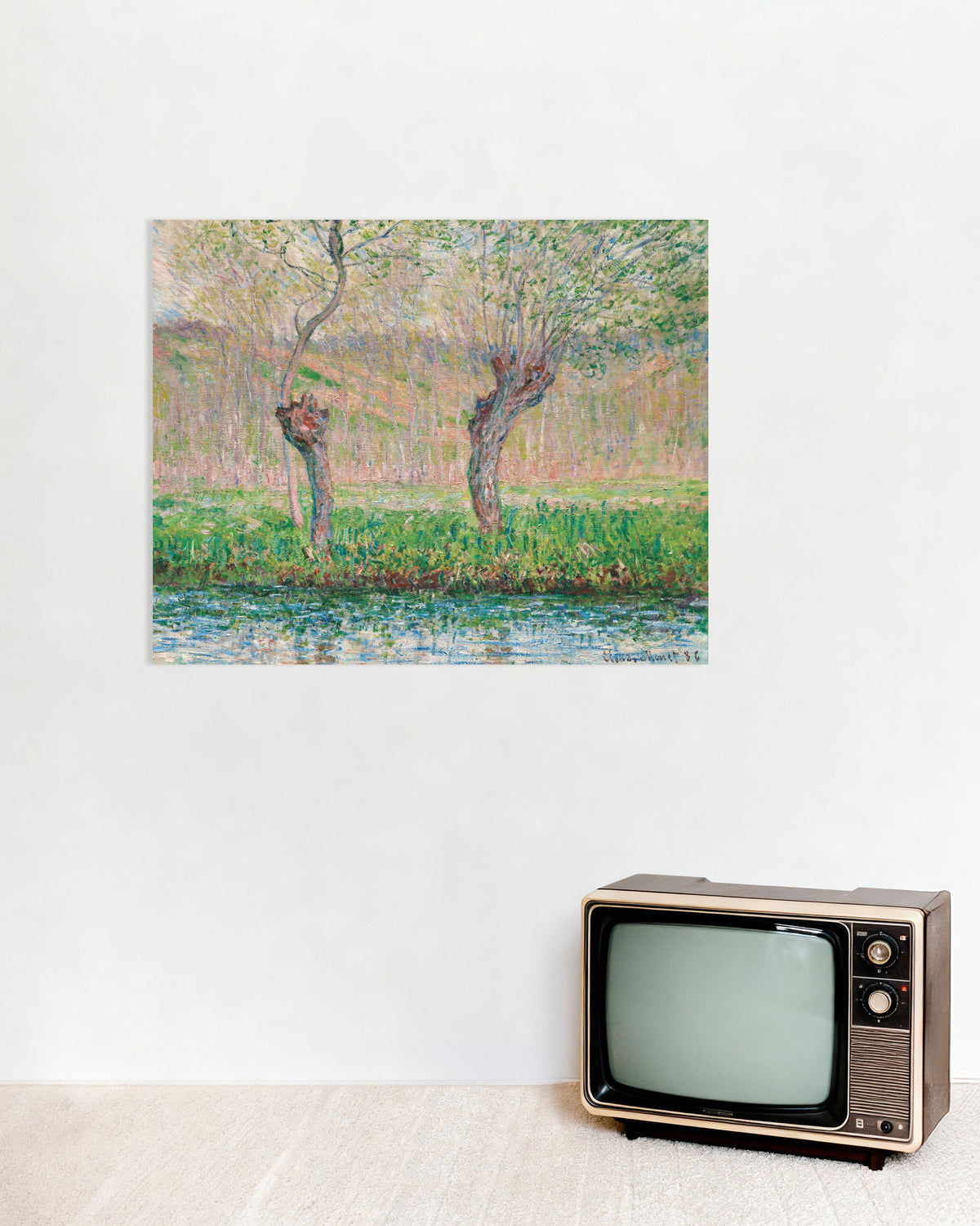 Claude Monet’n Kevät, pajut (1885) -juliste