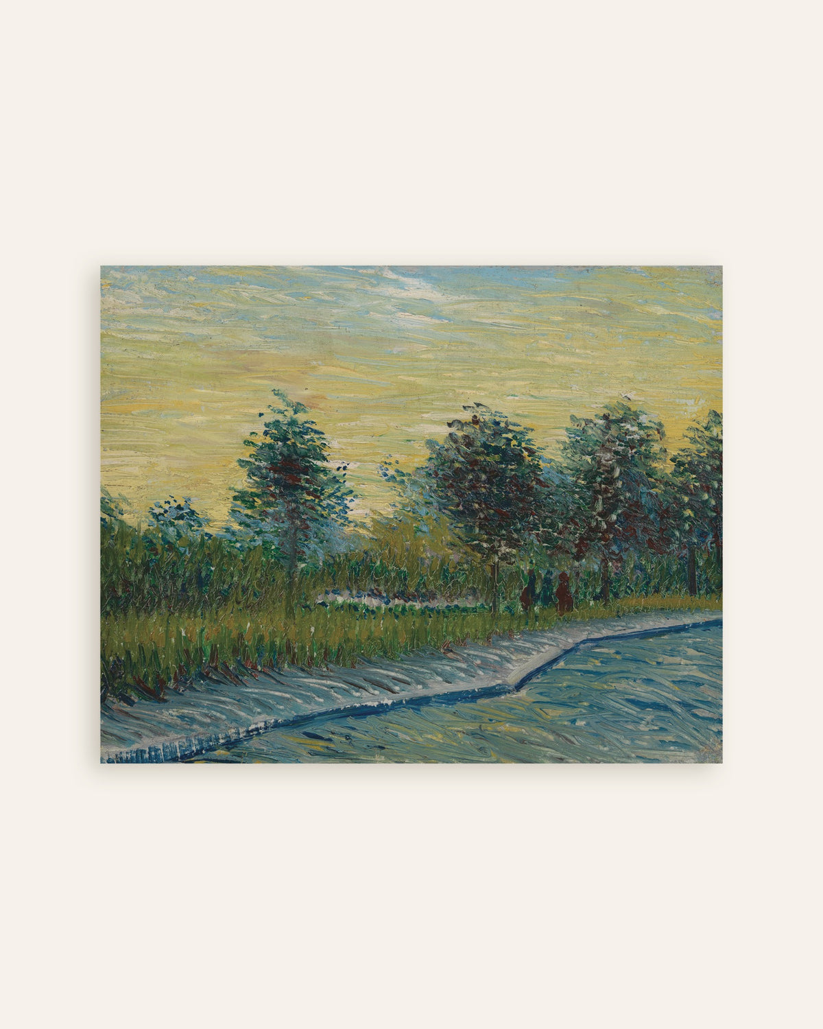 Juliste, jossa on Vincent van Goghin Square Saint-Pierre auringonlaskun aikaan (1887), pikkukuva