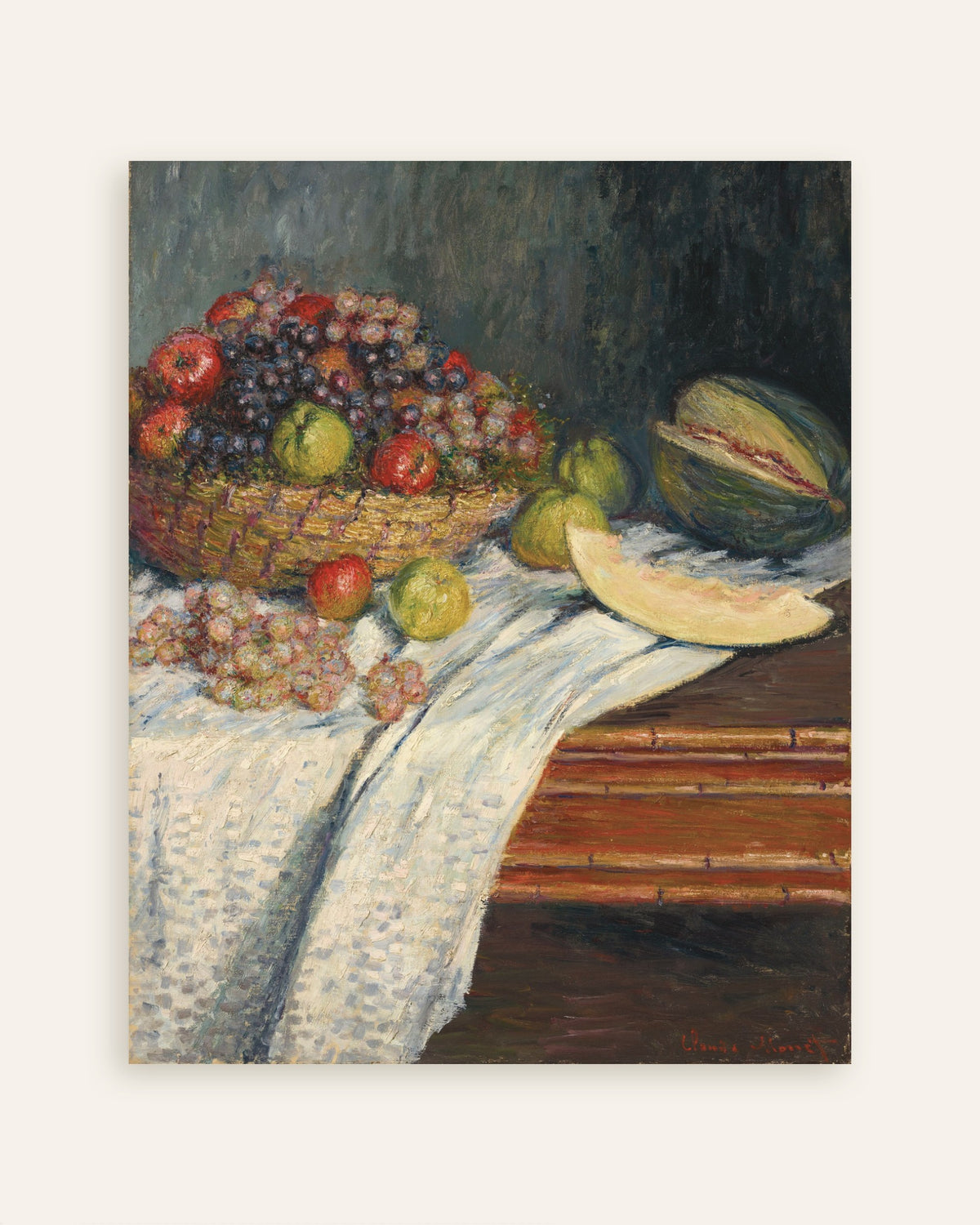 Claude Monet’n Asetelma ja meloni (1879) -juliste, pienoiskuva