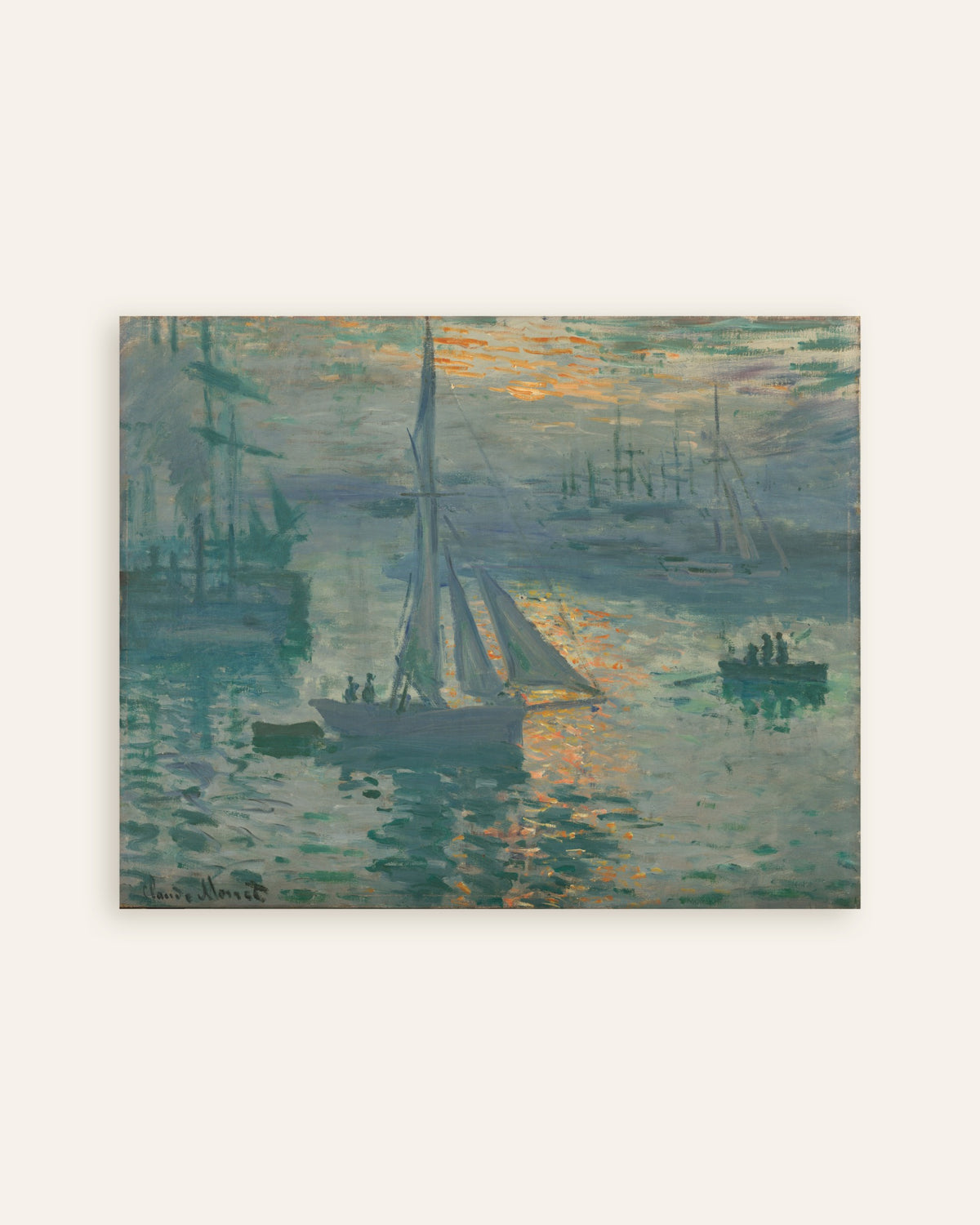 Claude Monet’n Auringonnousu, merimaisema (1873) -juliste, pienoiskuva