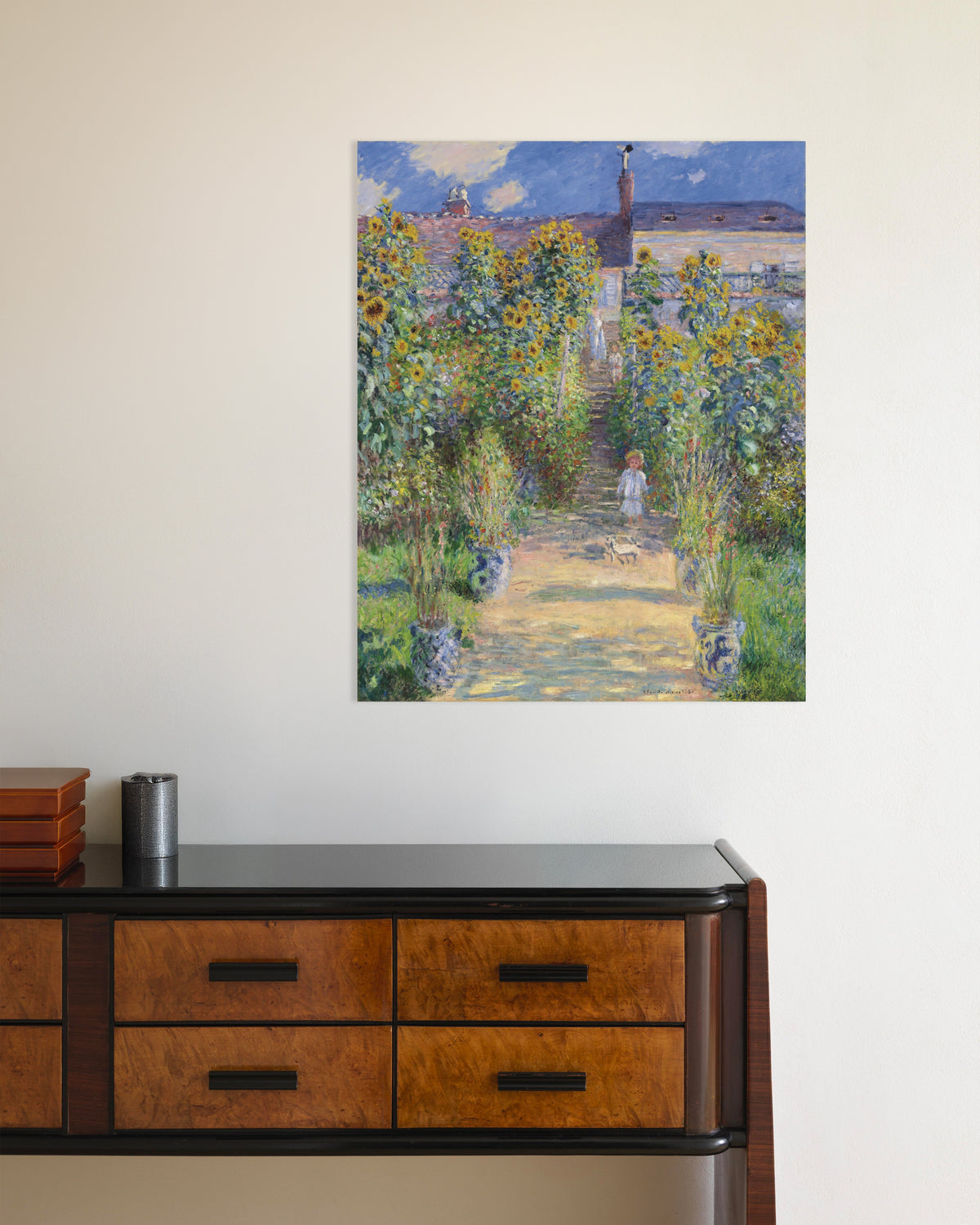 Claude Monet’n Taiteilijan puutarha Vétheuilissa (1881) -juliste