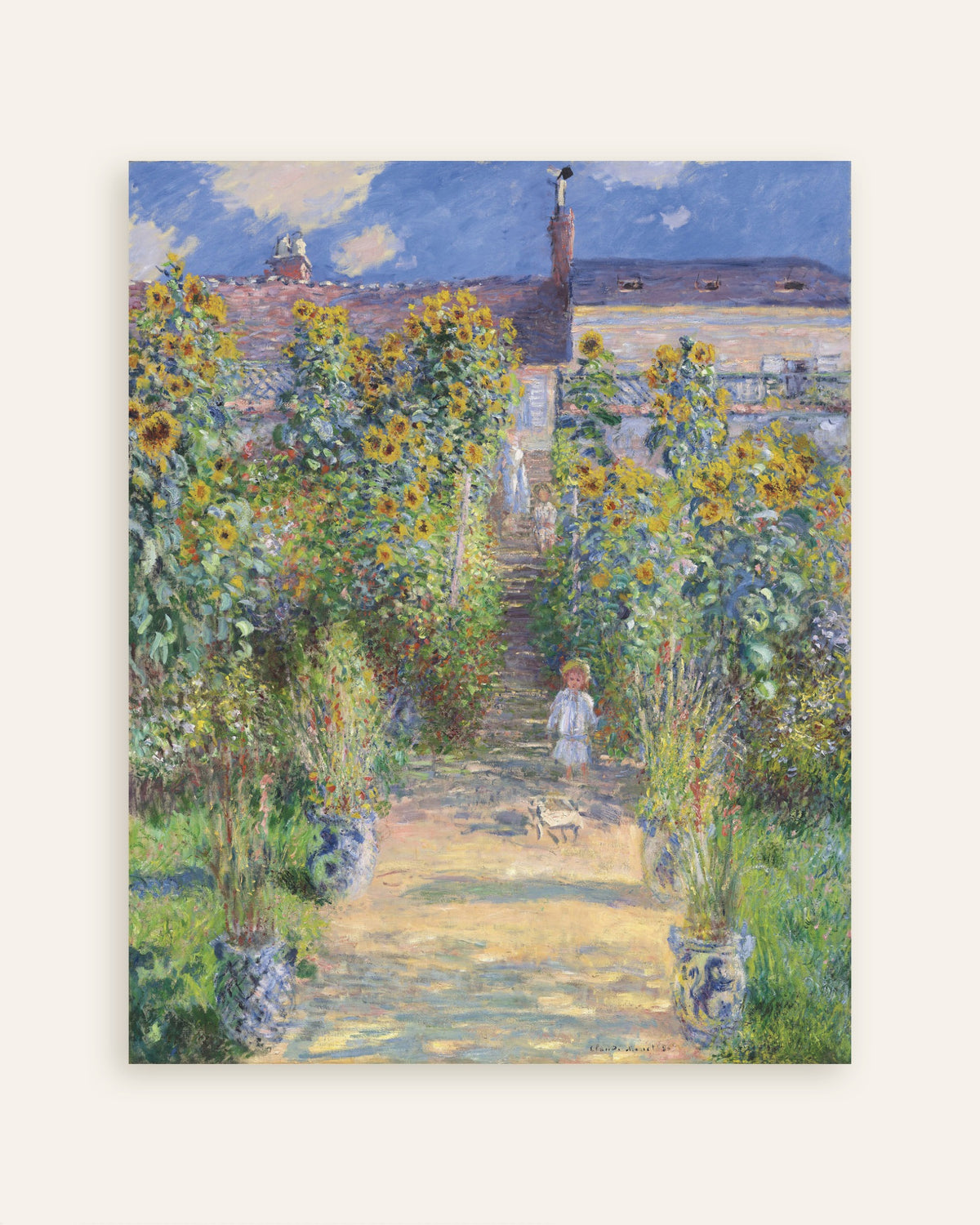 Claude Monet’n Taiteilijan puutarha Vétheuilissa (1881) -juliste, pienoiskuva