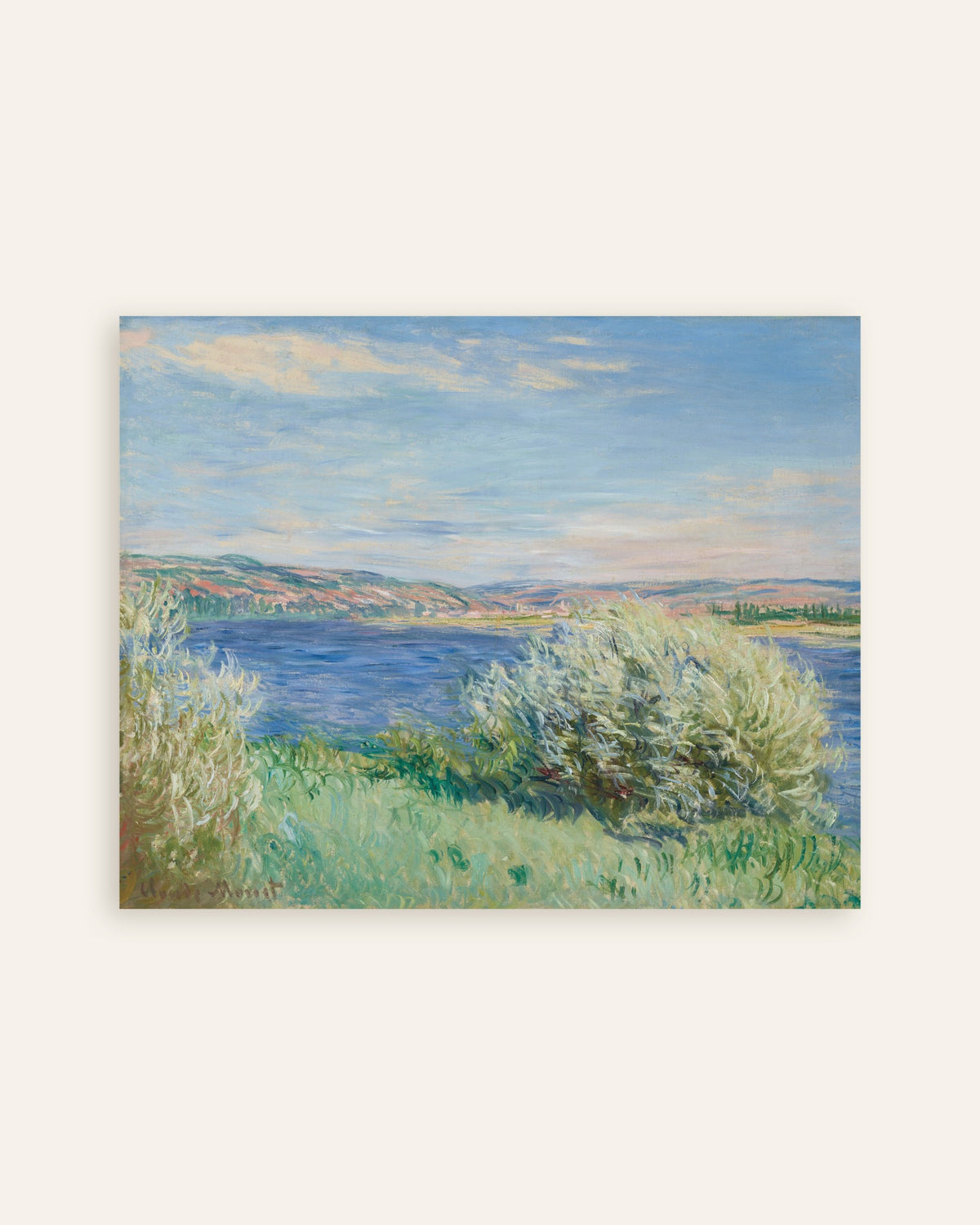 Claude Monet’n Seinen rannat Vétheuilin lähellä (1881) -juliste, pienoiskuva