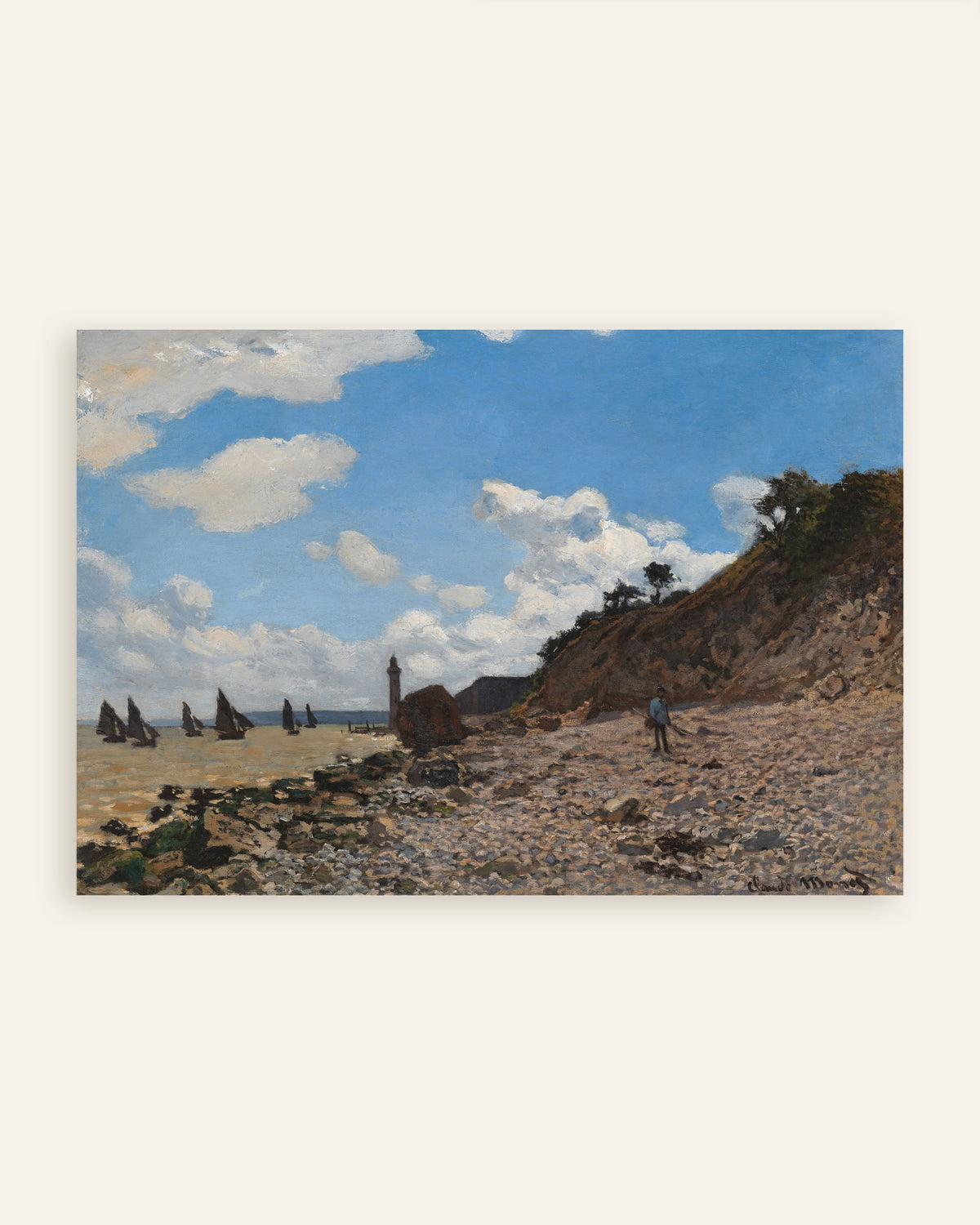 Claude Monet’n Honfleurin ranta (1864–1866) -juliste, pienoiskuva