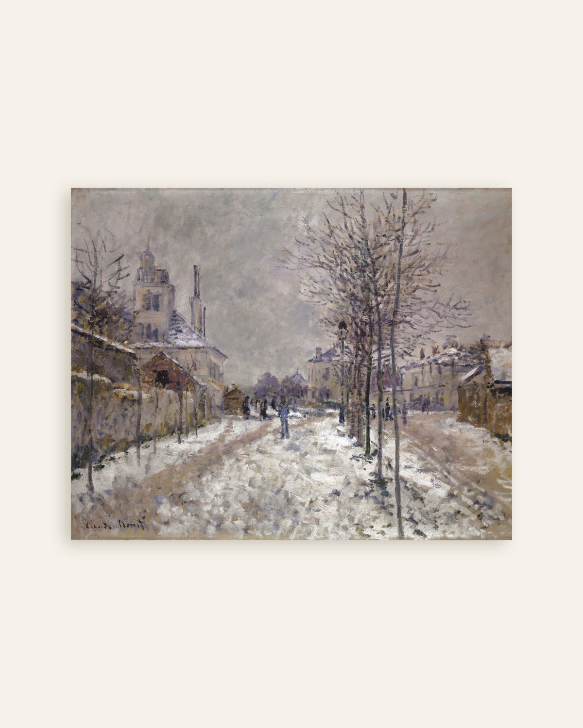 Claude Monet’n Boulevard de Pontoise Argenteuilissa, lunta (1875) -juliste, pienoiskuva