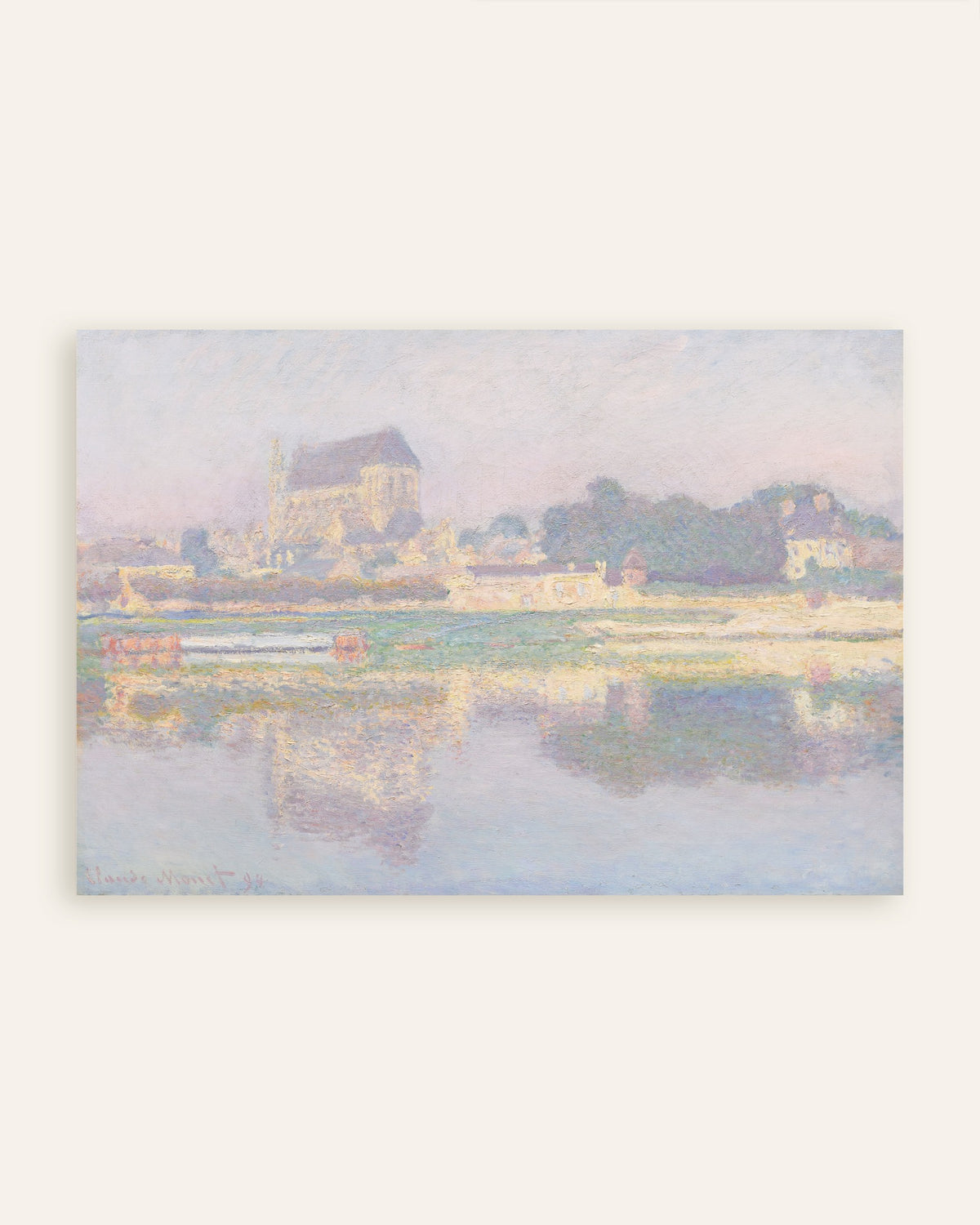 Claude Monet’n Vernonin kirkko, aurinko (1894) -juliste, pienoiskuva