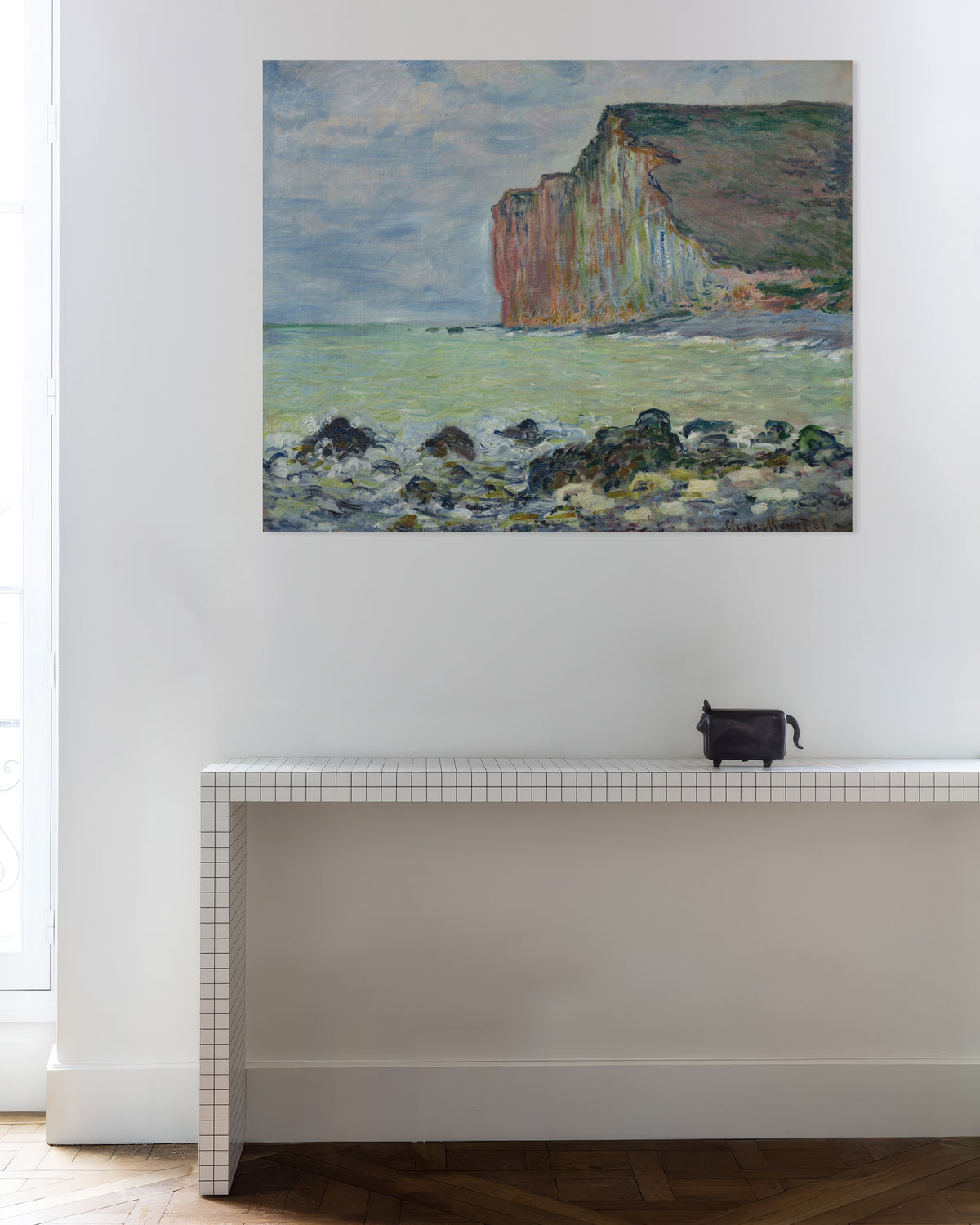 Claude Monet’n Les Petites-Dallesin jyrkänne (1881) -juliste