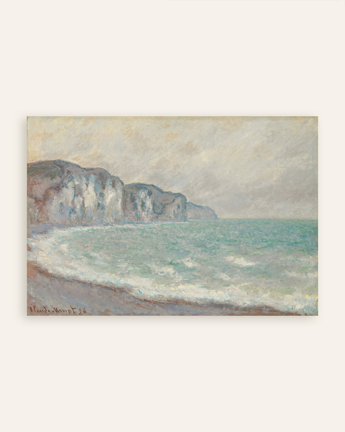 Claude Monet’n Pourvillen jyrkänne (1896) -juliste, pienoiskuva