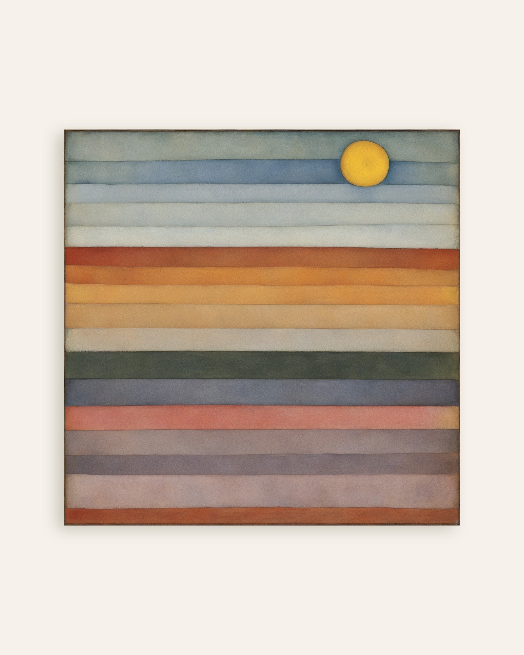 Poster of The dancing sun on the horizon Poster, thumbnail