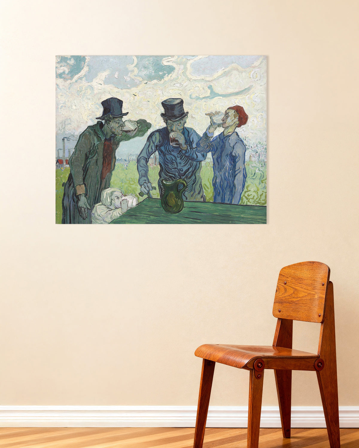 Juopottelijat, Daumier’n mukaan (1890), Vincent van Gogh, juliste