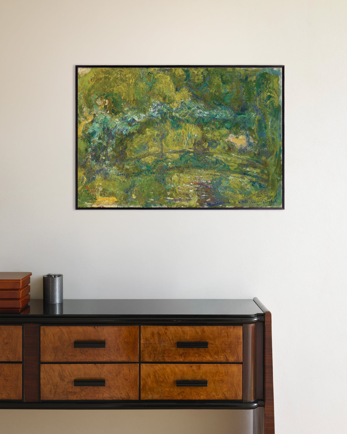 Claude Monet’n Kävelysilta lumpelammen yllä (1919) -juliste metallikehyksessä