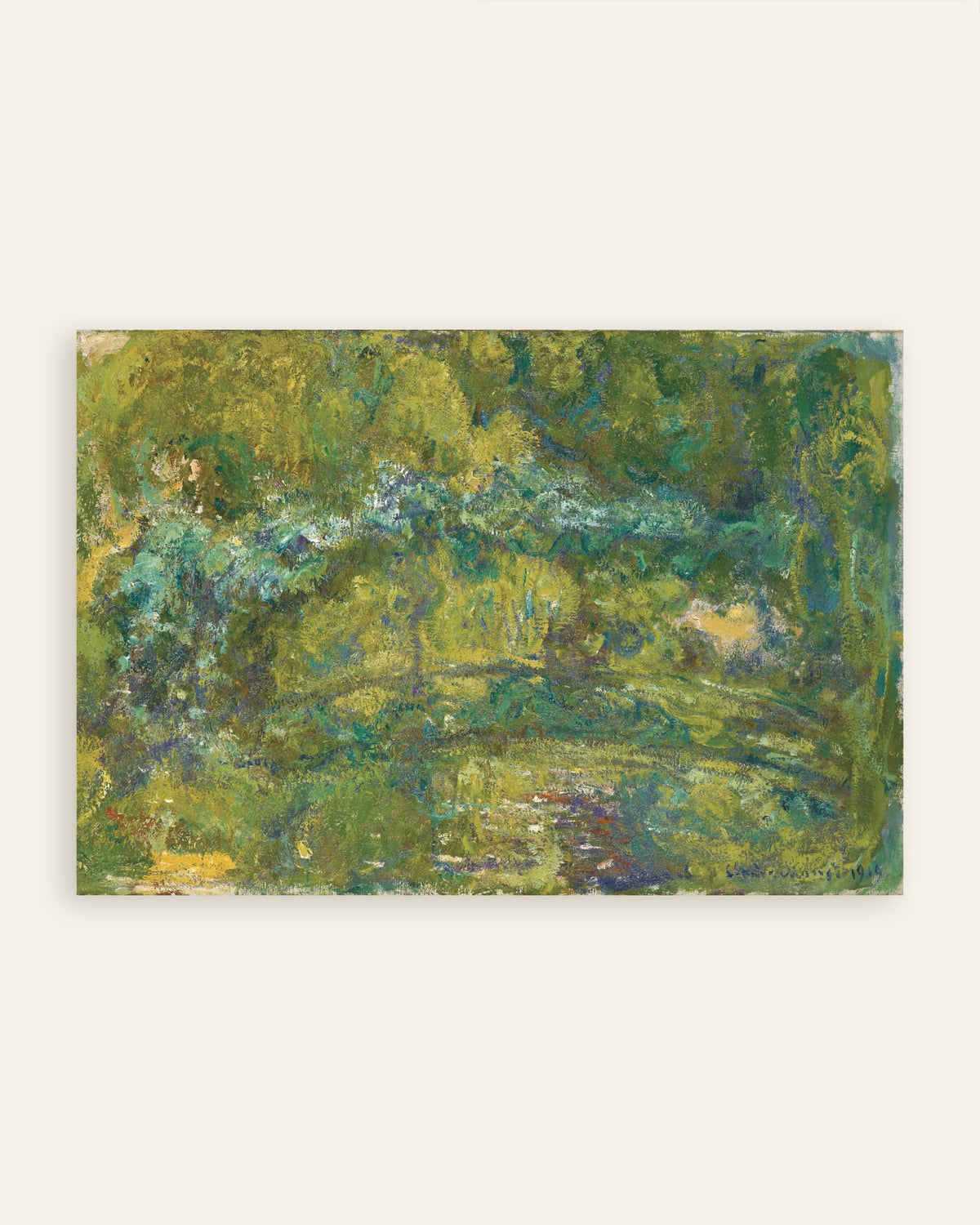 Claude Monet’n Kävelysilta lumpelammen yllä (1919) -juliste, pienoiskuva