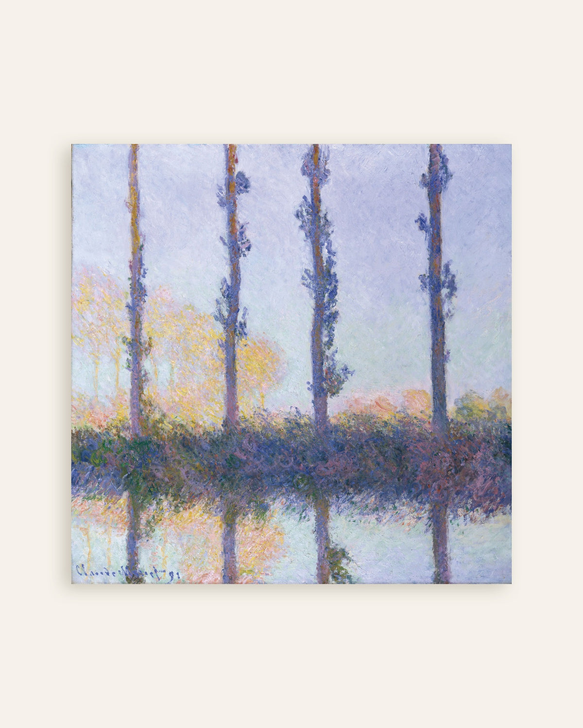 Claude Monet’n Neljä puuta (1891) -juliste, pienoiskuva
