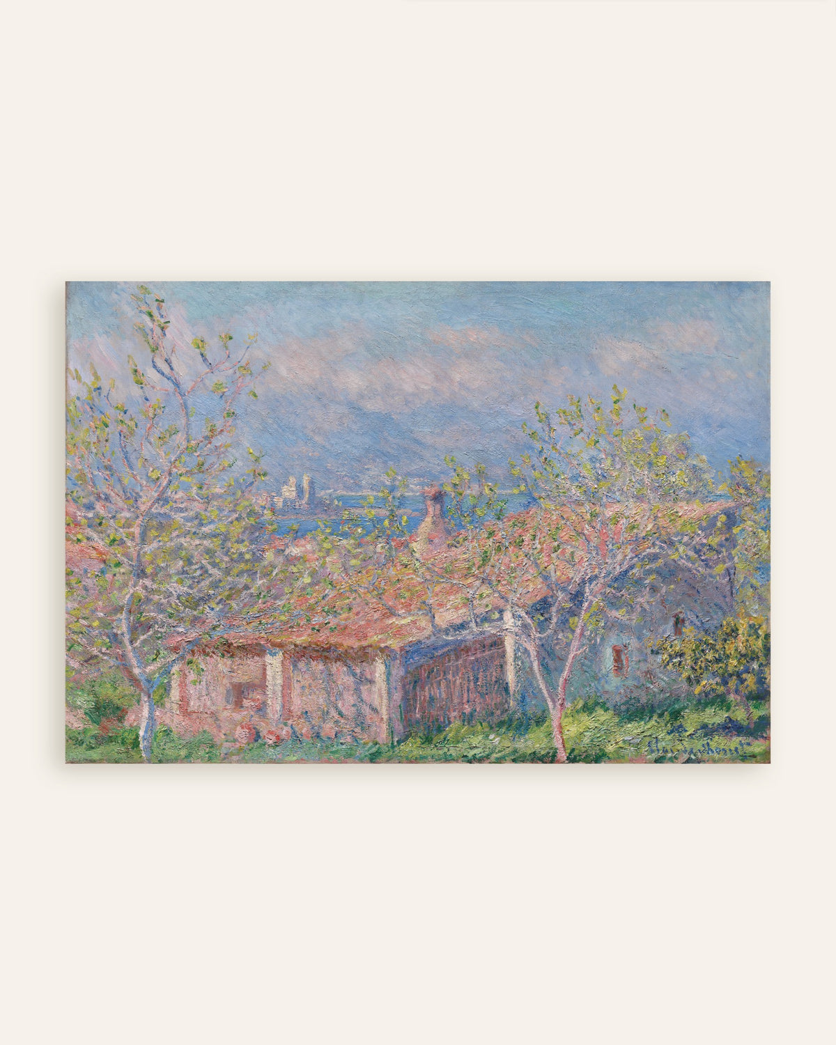 Claude Monet’n Puutarhurin talo Antibesissa (1888) -juliste, pienoiskuva