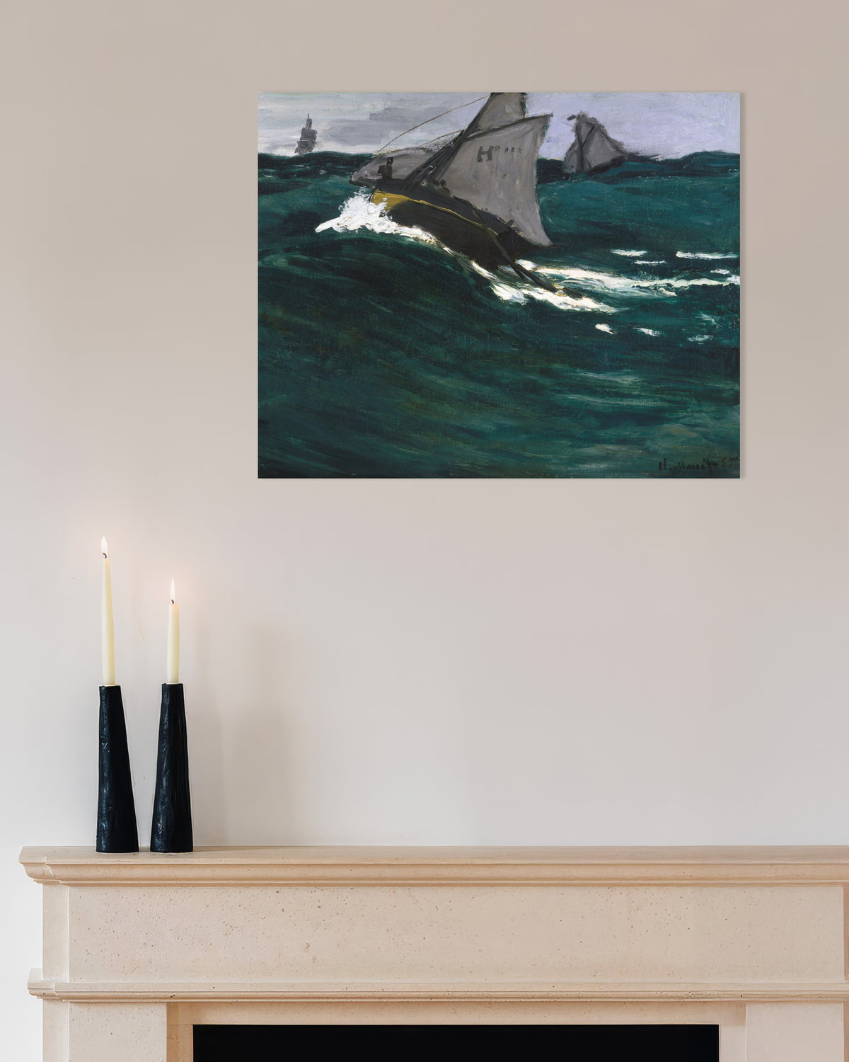 Claude Monet’n Vihreä aalto (n. 1866–1867) -juliste