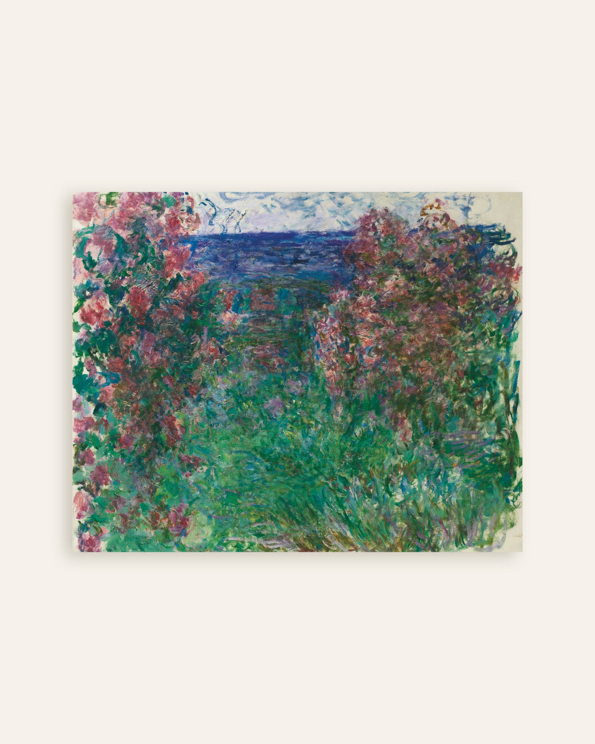 Claude Monet’n Talo ruusujen keskellä (n. 1925) -juliste, pienoiskuva