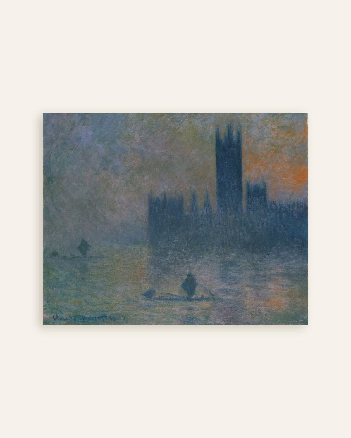 Claude Monet’n Parlamenttitalo, sumuvaikutelma (1903–1904) -juliste, pienoiskuva