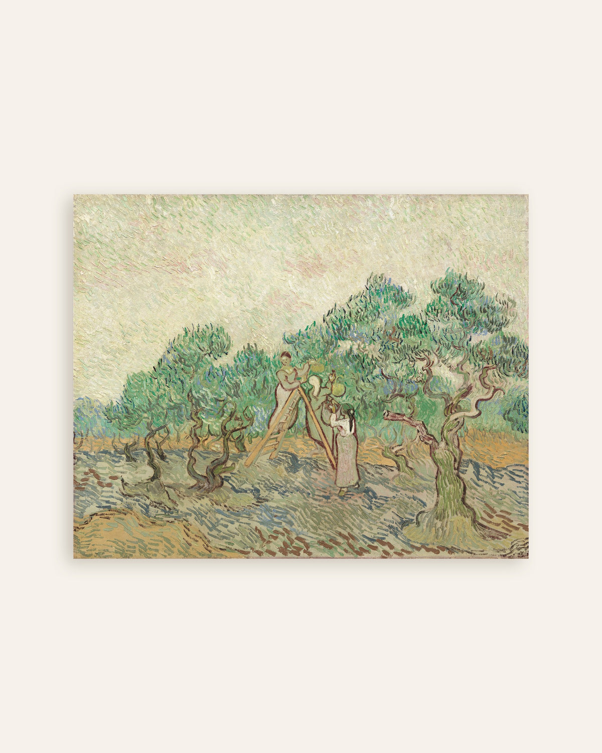 Vincent van Goghin Oliivilehto (1889) -juliste, pikkukuva