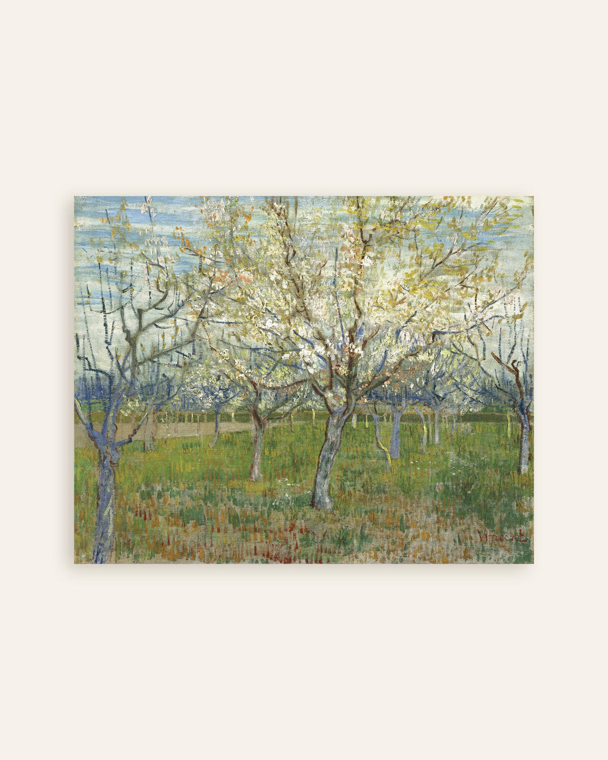 Vincent van Goghin Vaaleanpunainen hedelmätarha (1888), julisteen pikkukuva