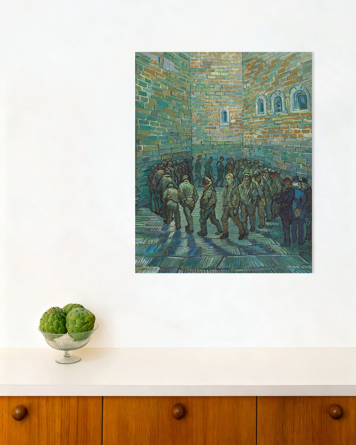 Juliste teoksesta Vankilan piha, Dorén mukaan (1890), Vincent van Gogh