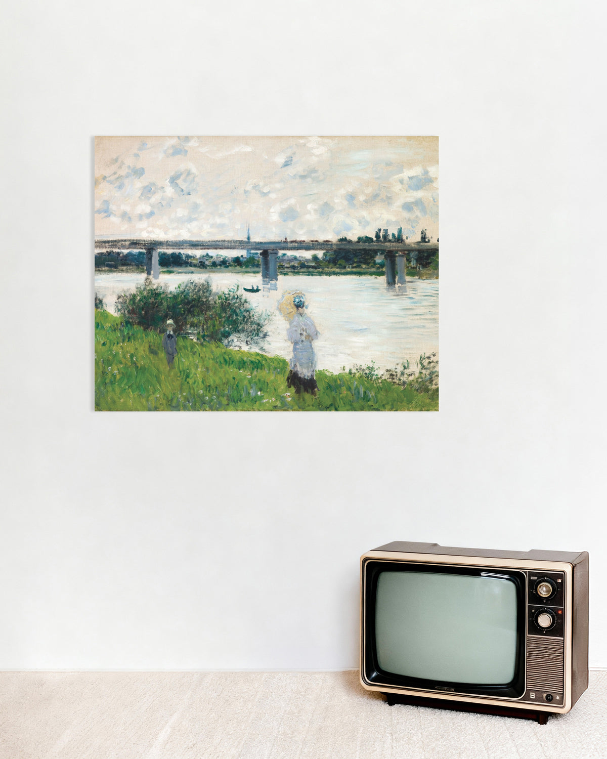 Claude Monet’n Kävely rautatiesillan luona, Argenteuil (1874) -juliste