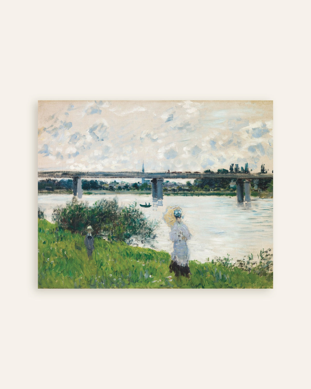 Claude Monet’n Kävely rautatiesillan luona, Argenteuil (1874) -juliste, pienoiskuva
