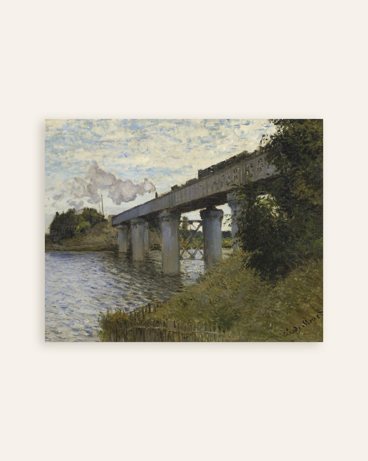 Claude Monet’n Argenteuilin rautatiesilta (1873–1874) -juliste, pienoiskuva