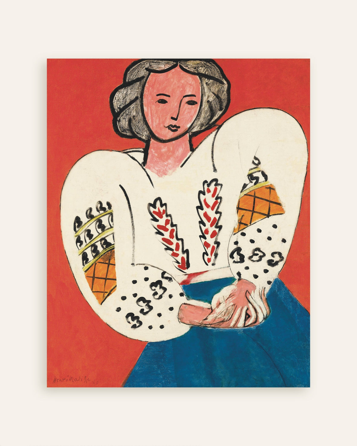 Henri Matisse: Romanialainen pusero (1940) -Juliste, pikkukuva