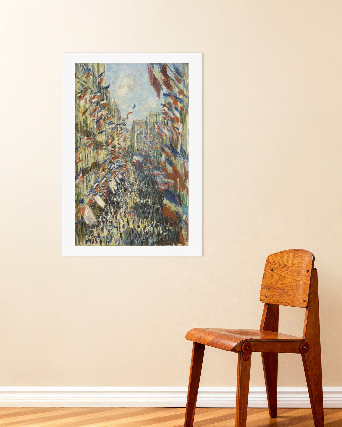 Claude Monet’n Rue Montorgueil Pariisissa, 30. kesäkuuta 1878 juhla -juliste