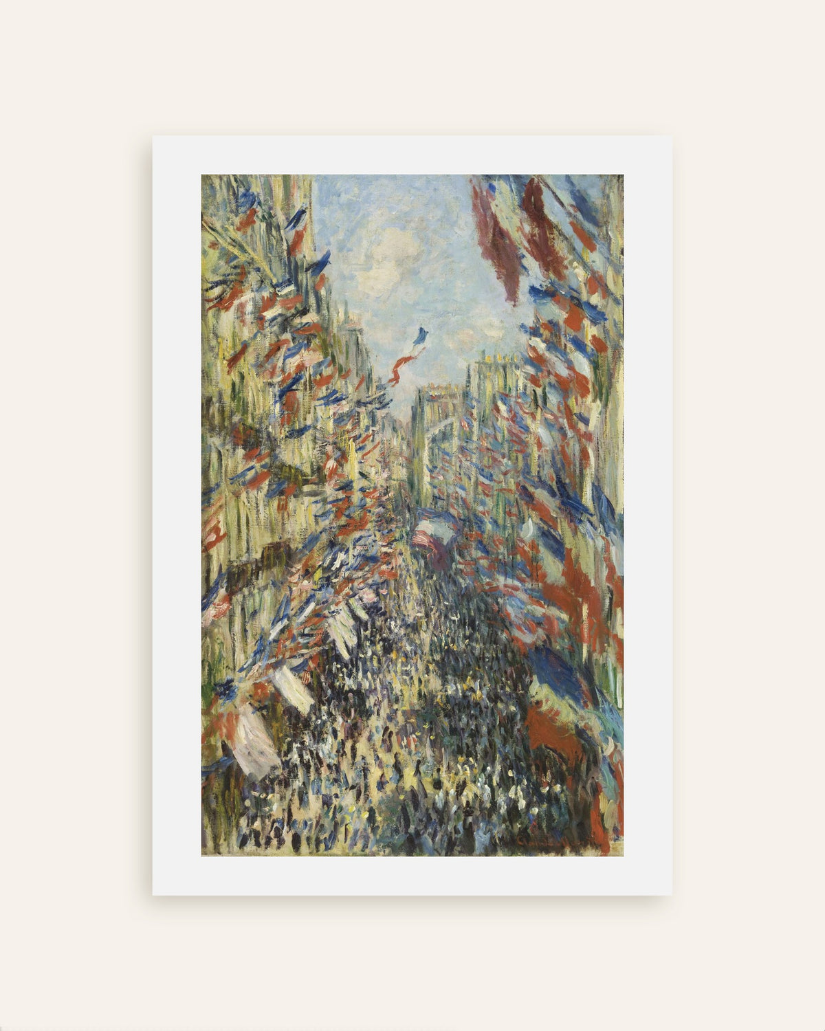 Claude Monet’n Rue Montorgueil Pariisissa, 30. kesäkuuta 1878 juhla -juliste, pienoiskuva