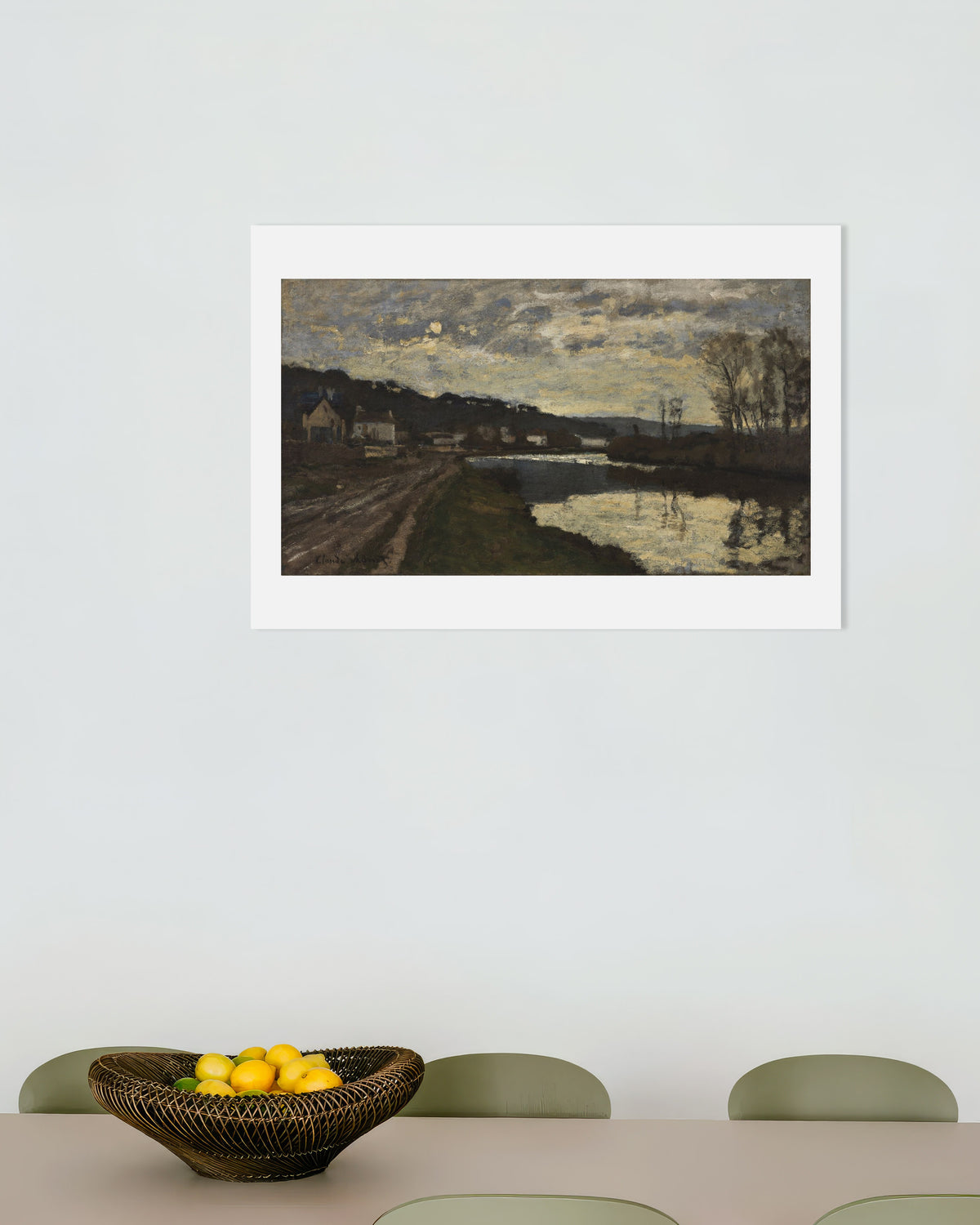 Claude Monet’n Seine Bougivalissa (1870) -juliste