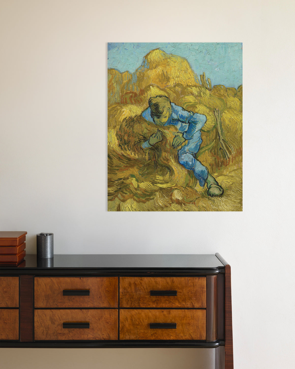 Juliste teoksesta Lyhteensitoja, Milletiä mukaillen (1889), Vincent van Gogh
