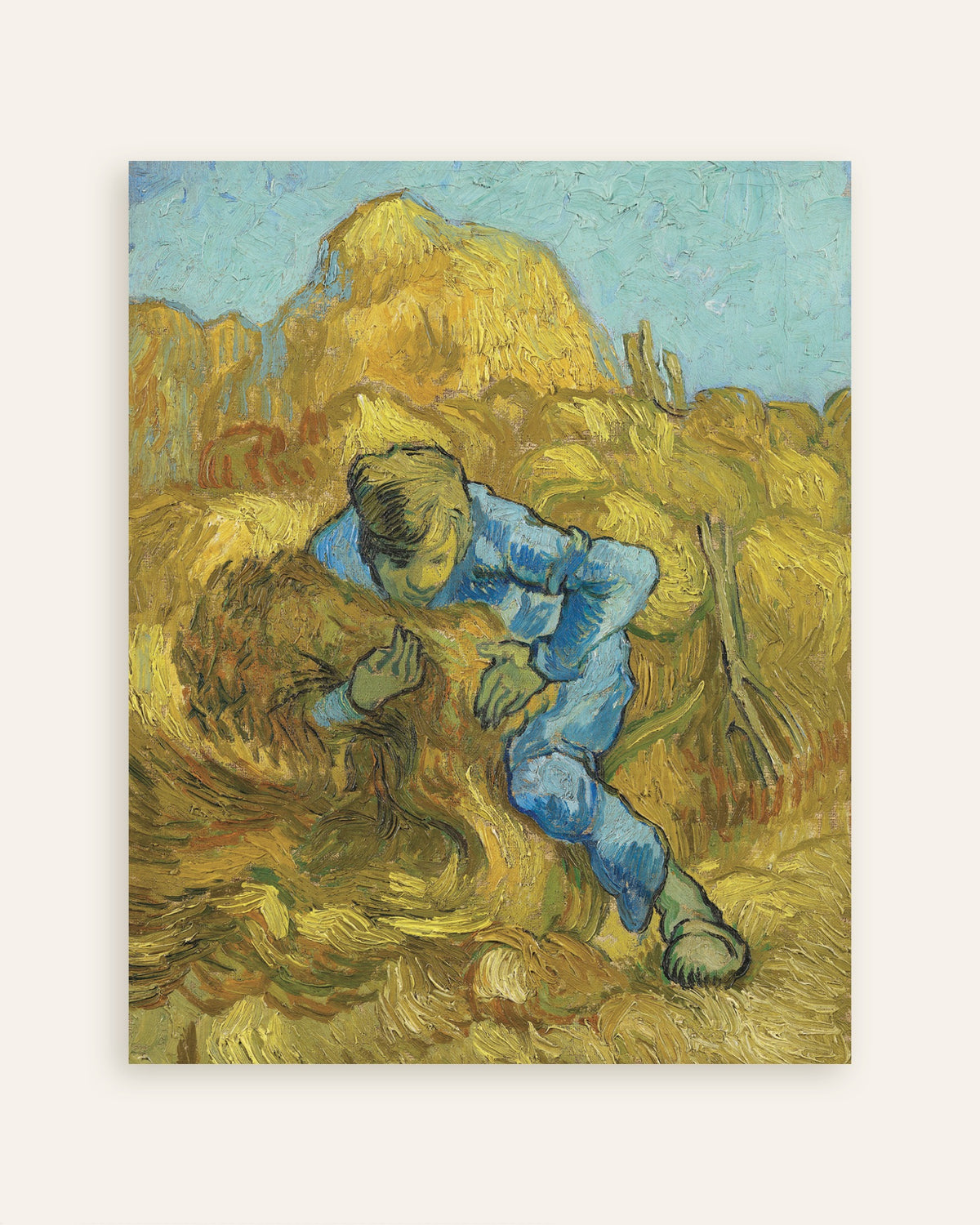 Juliste teoksesta Lyhteensitoja, Milletiä mukaillen (1889), Vincent van Gogh, pikkukuva
