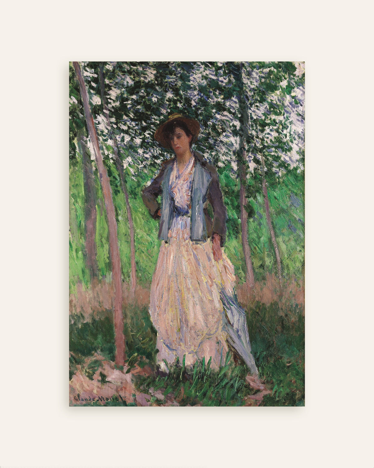 Claude Monet’n Kävelijä, Suzanne Hoschedé (1887) -juliste, pienoiskuva