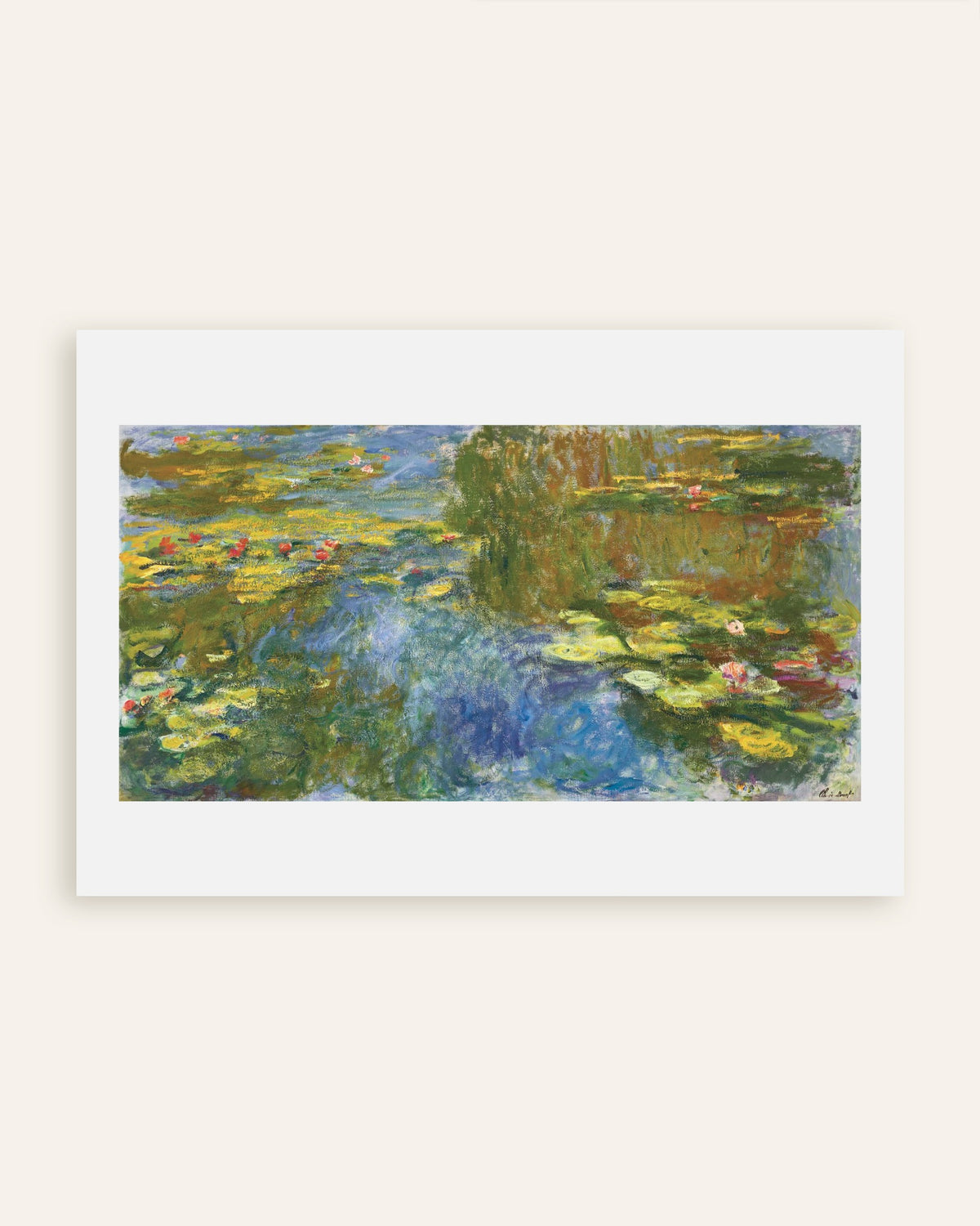Claude Monet’n Lumpelampi (n. 1917–1919) -juliste, pienoiskuva
