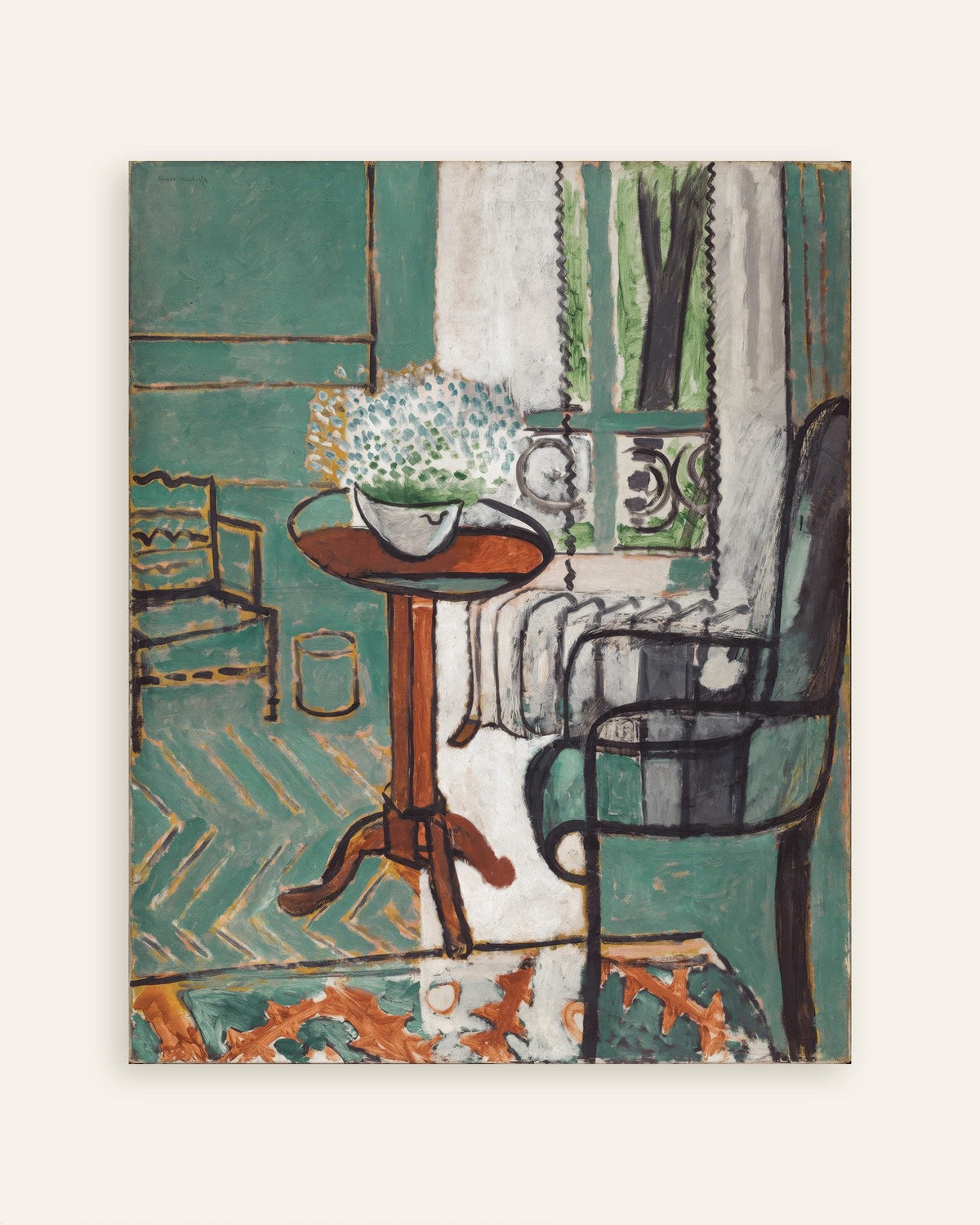 Ikkuna (Sisustus, jossa on lemmikkejä) – Henri Matisse -juliste, pikkukuva