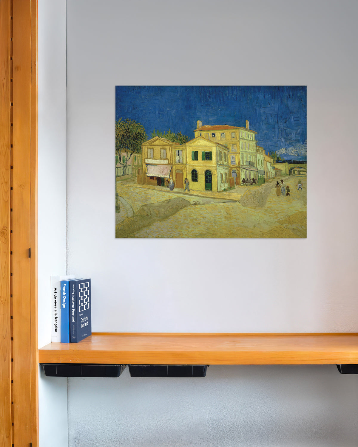 Juliste teoksesta Vincent van Goghin Keltainen talo, katu (1888)