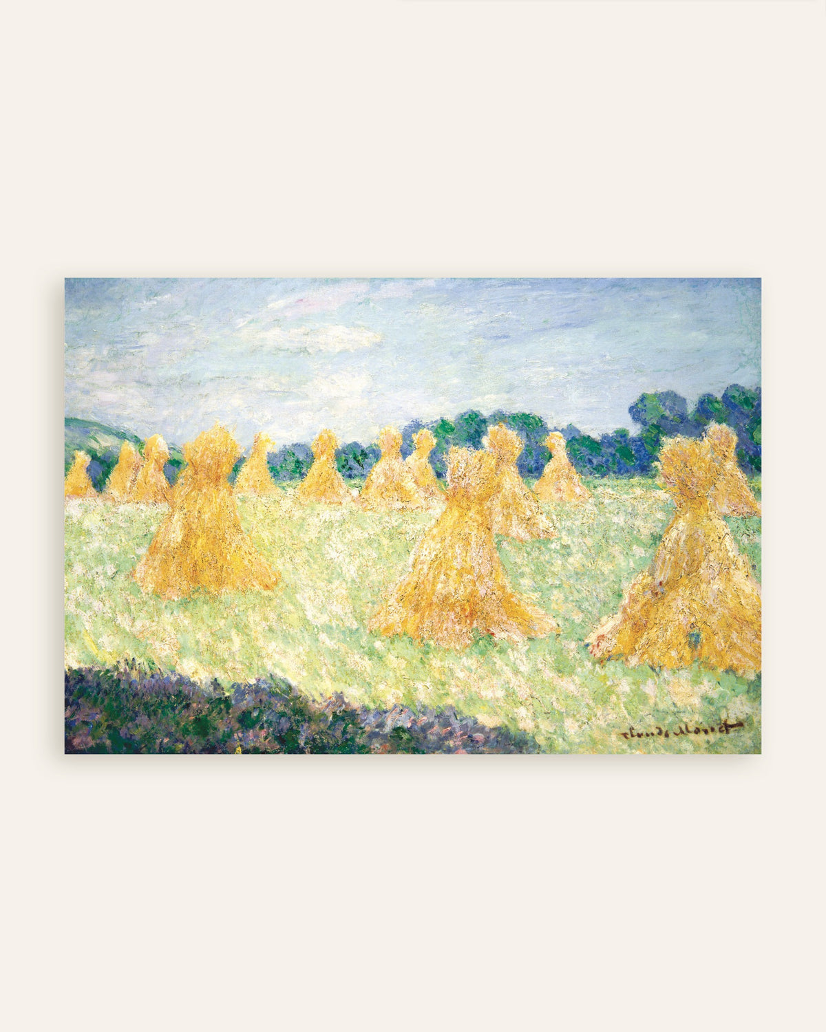 Claude Monet’n Givernyn neidot, auringonvalo (1894) -juliste, pienoiskuva