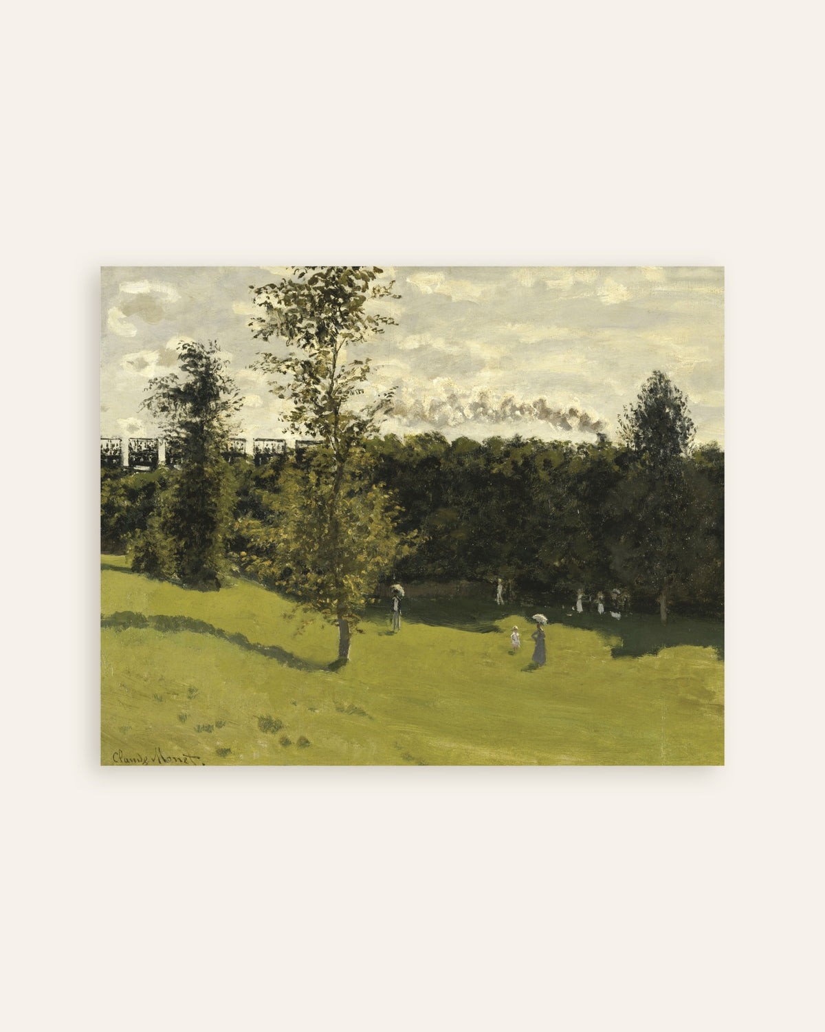 Claude Monet’n Juna maaseudulla (n. 1870) -juliste, pienoiskuva
