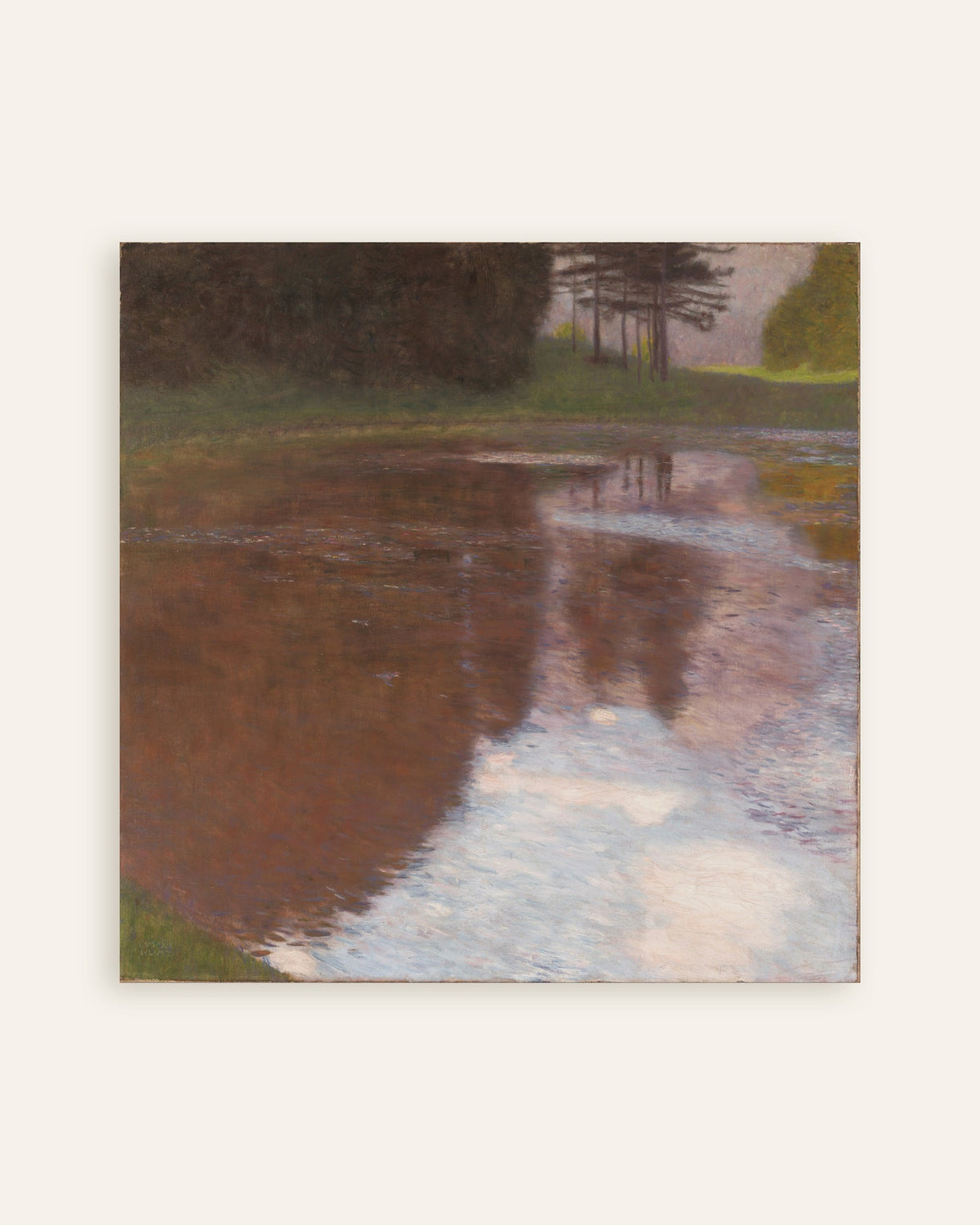 Gustav Klimtin Hiljainen lampi (1899) -juliste, pienoiskuva