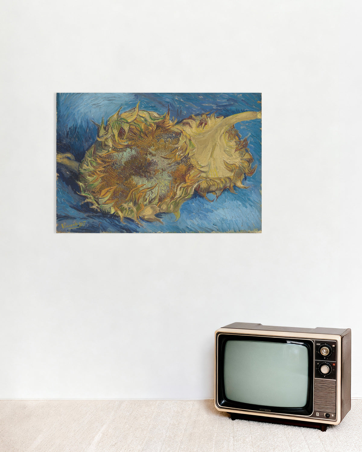 Juliste teoksesta Kaksi leikattua auringonkukkaa (1887), Vincent van Gogh