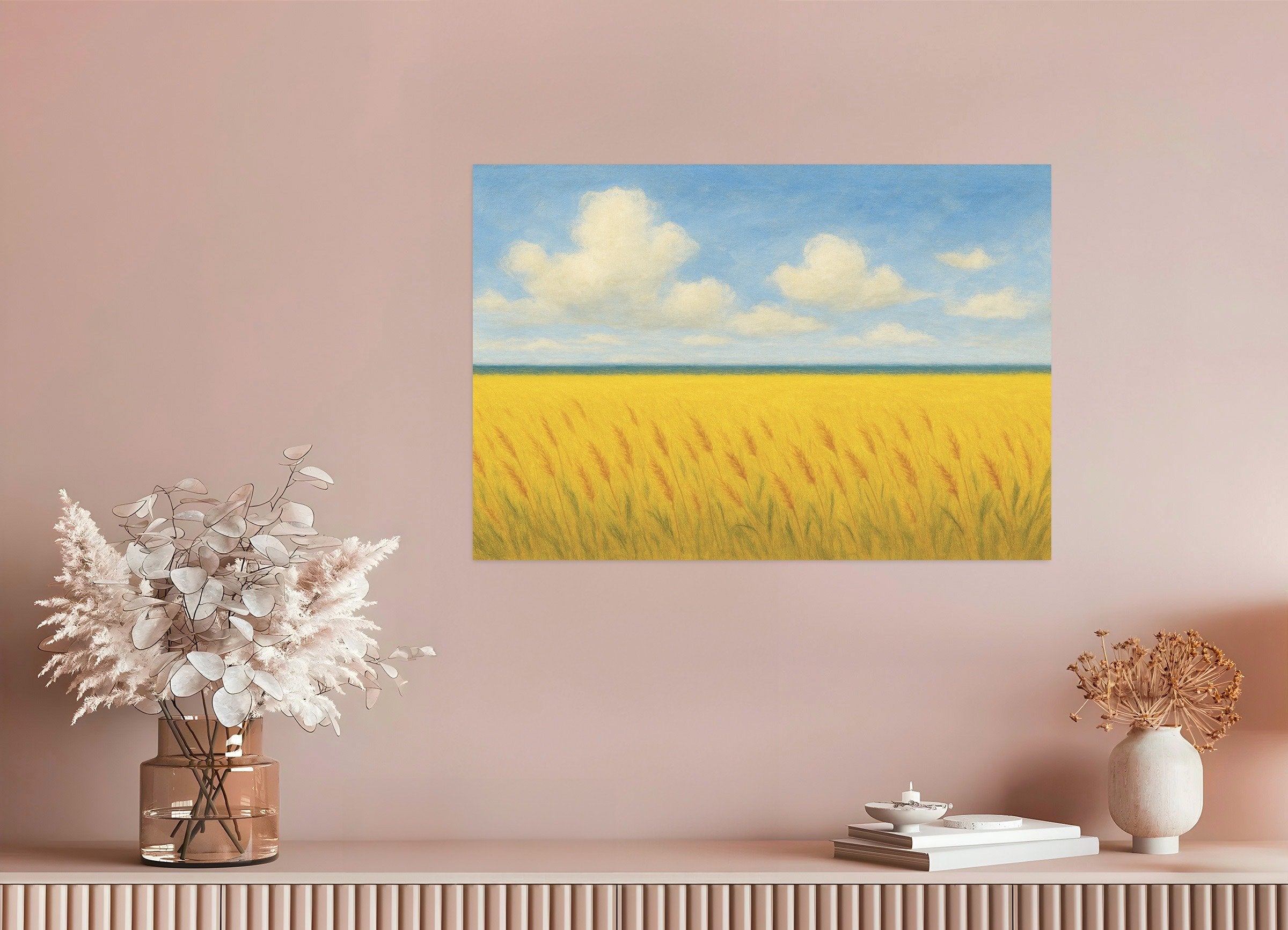 Poster of Ukraine poster -  Wheat field and blue sky