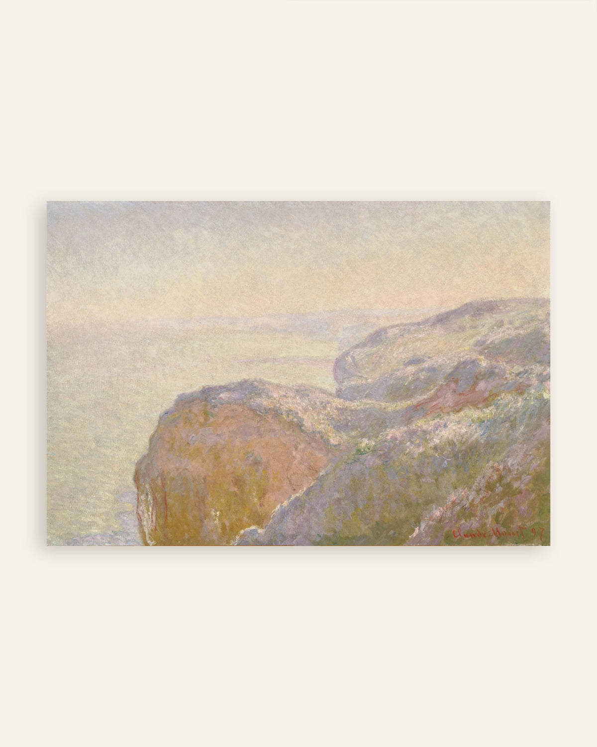Claude Monet’n Val-Saint-Nicolas Dieppen lähellä, aamu (1897) -juliste, pienoiskuva