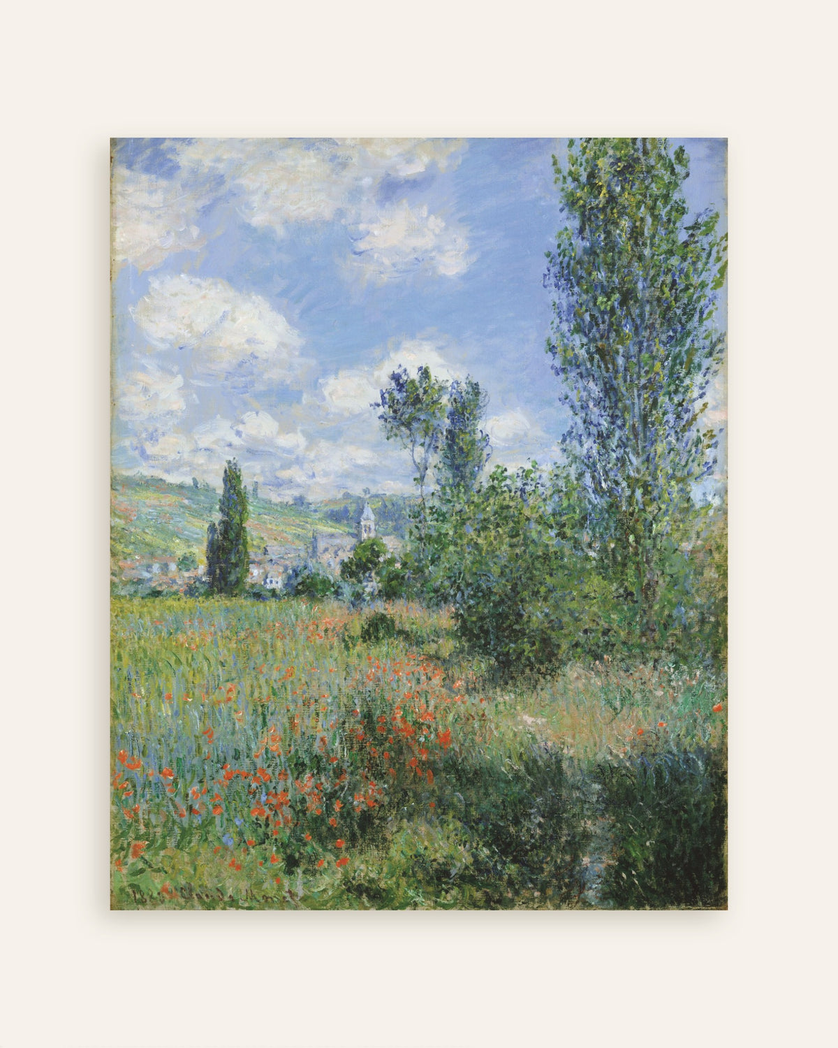 Claude Monet’n Näkymä Vétheuiliin (1880) -juliste, pienoiskuva