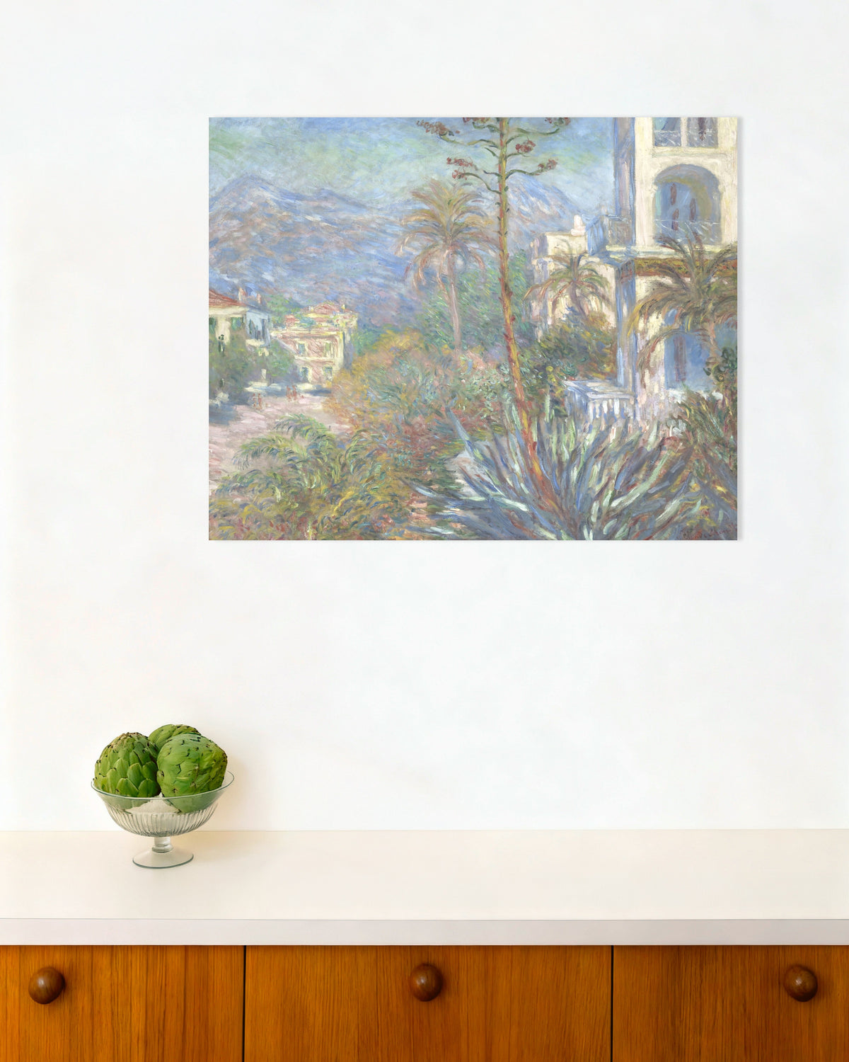 Claude Monet’n Huviloita Bordigherassa (1884) -juliste
