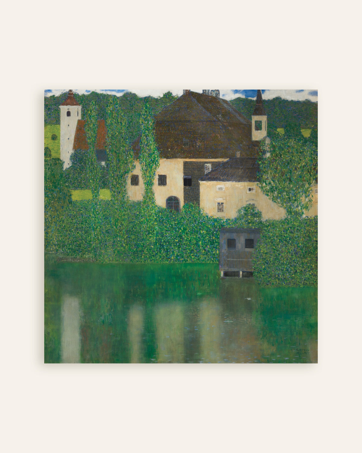 Gustav Klimtin Vesilinna (1908–1909) -juliste, pikkukuva