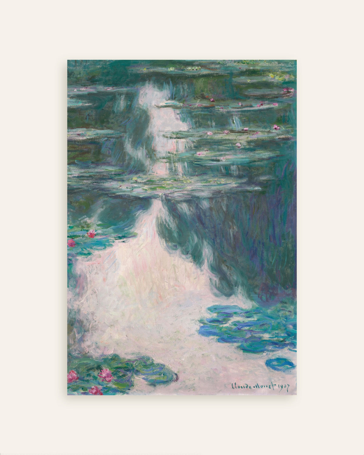 Claude Monet’n Lumpeet, harmaa sää (1907) -juliste, pienoiskuva